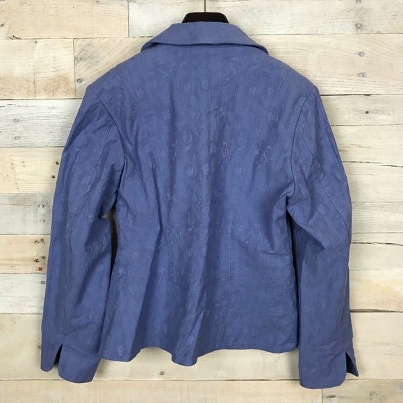 Coldwater Creek Blue Button Blazer Petite 8 - Picture 3 of 7